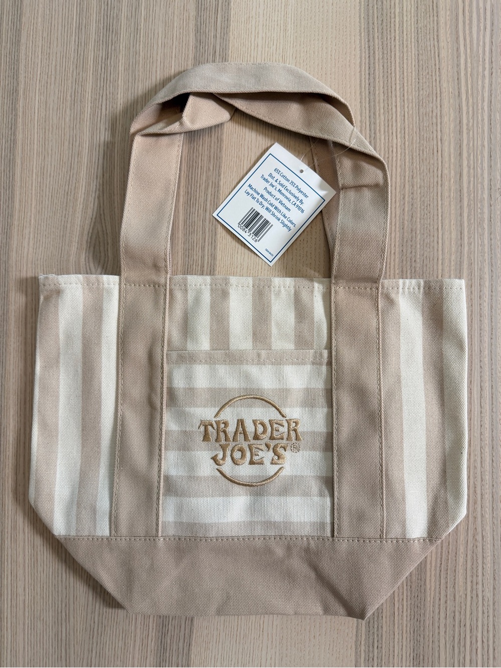 Trader Joe's Striped Canvas Tote Bag - Summer 2026